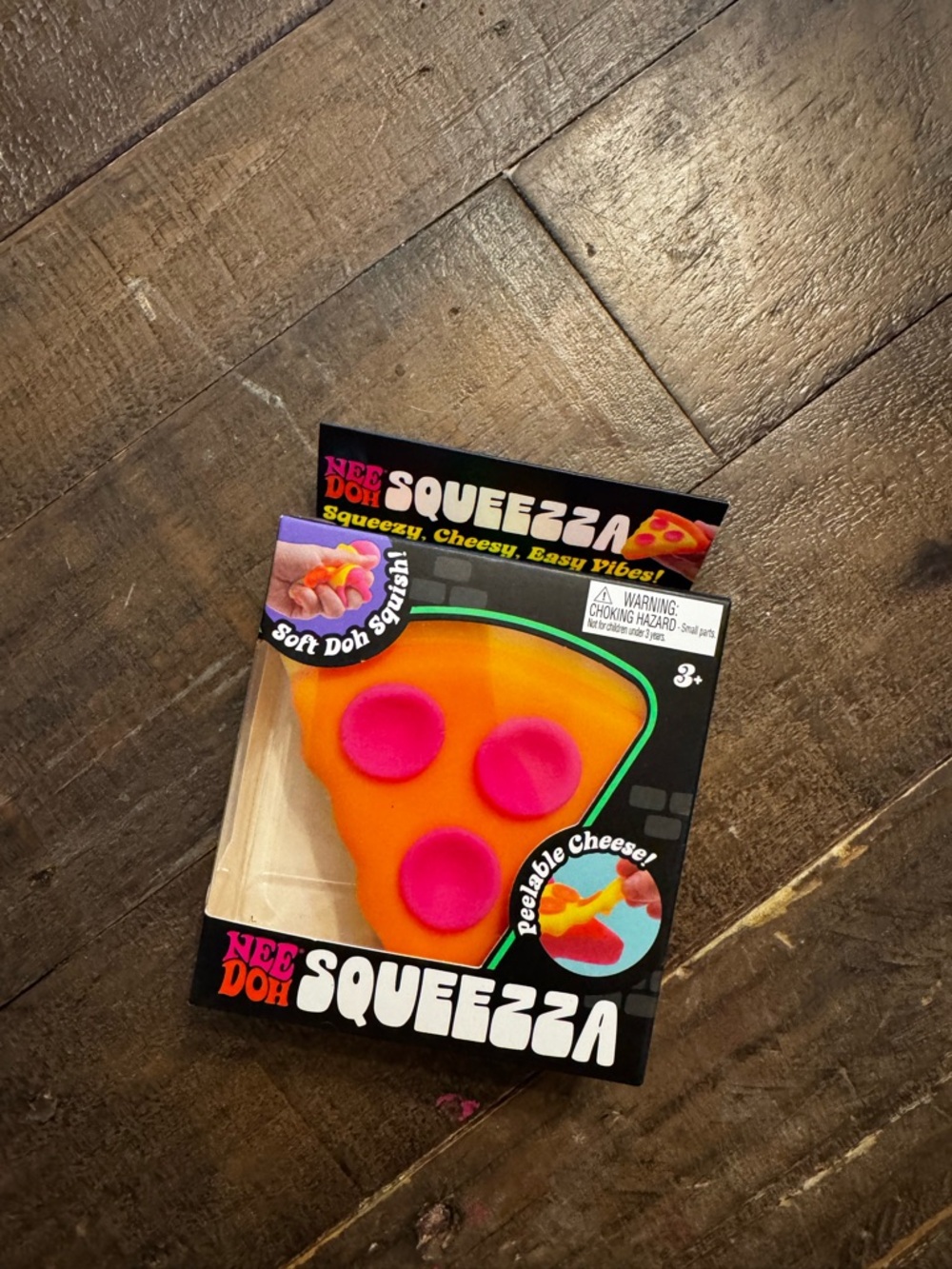 Nee Doh Squeezza Pizza Slice Stress Toy - Orange & Hot Pink